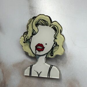 Stylish Gold and Black Enamel Pin